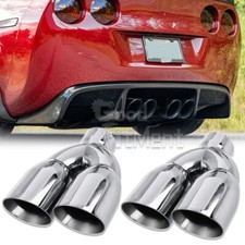 For Chevrolet Corvette C6 2005-10 9.5 Dual Exhaust Tip Pipe 2.5 Inlet 3.5 Out
