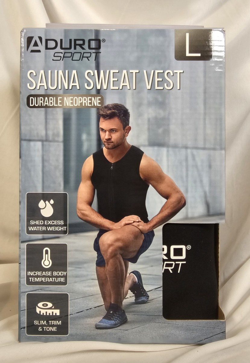 Aduro Sauna Sweat Vest L Zips, Workout Slims Tones, Shed water