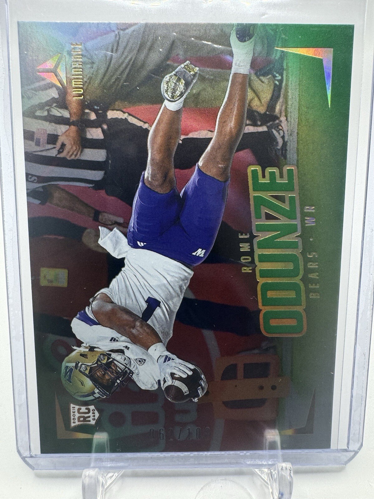 2024 Panini Luminance ROME ODUNZE RC Horizontal Green 62/100 Chicago Bears