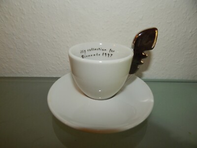 ILLY Espressotasse  for Biennale 1997 Luca Trazzi   PLATIN  Limit Edition