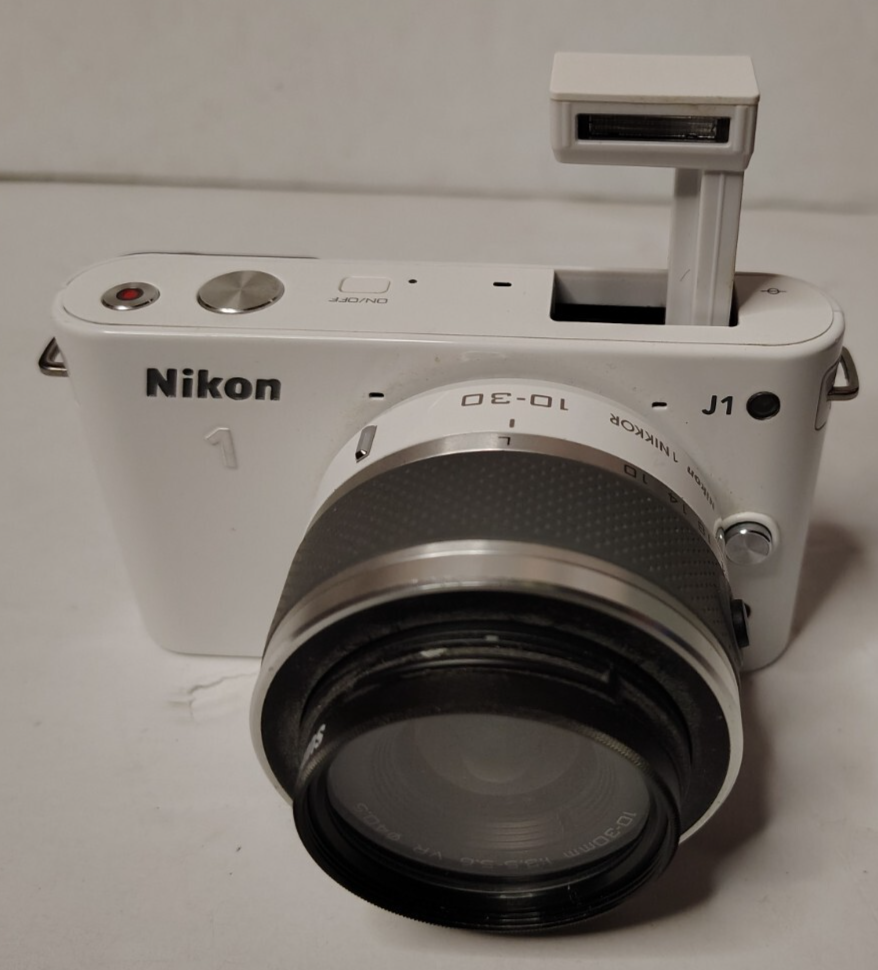 Nikon 1 J1 10.1MP Digital Camera - White (Kit w/ 10mm and VR 10