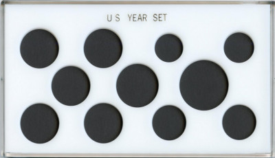 Capital Plastic Meteor 4 x 7 11 Coin US Year Set Holder Sm Dollar 26.5mm White