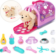 Pet Care Play Set Electric Vet Play Set-Walking,Barking,Tail Wagging Little Plus