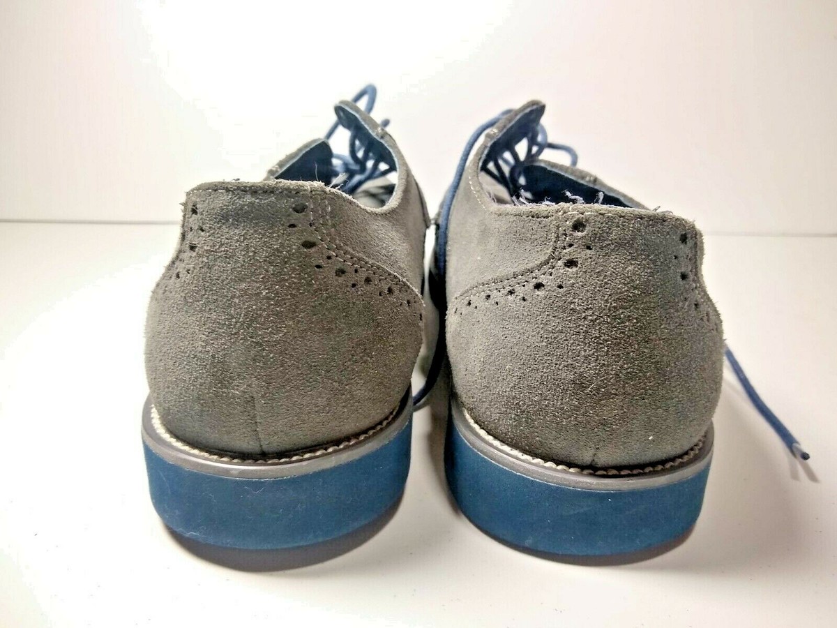 Joseph Abboud Mens Shoes Size 10.5 Gray Suede Leather Blue  display picture 1