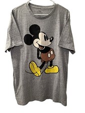 Mickey Mouse Vintage Looking T Shirt Men's XLarge Gray Walt Disney World 70s