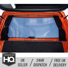 Black VW Transporter T5 / T6 Tailgate Curtains - Standard Blackout