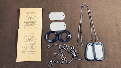 Vintage Vietnam War Era NOS US Military Dog Tags unused 2 sets | eBay