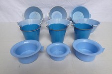 6 X Ancienne Coupe, 3 X Poubelle,3 X Pot de Chambre, Plastique, Hausser Jouet