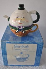 Dept 56 Teapot  Cup, Storybook "Humpty Dumpty" Handpainted 