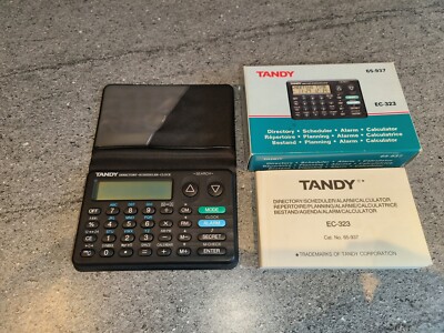 Vintage Tandy EC-323 Pocket Organizer mit OVP und Etui, nie benutzt
