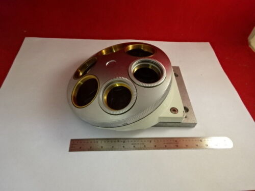 LEICA DMR NOSEPIECE SIX OBJECTIVE POSITIONS MICROSCOPE PART OPTICS AS IS H9-A-04 - Picture 1 of 11