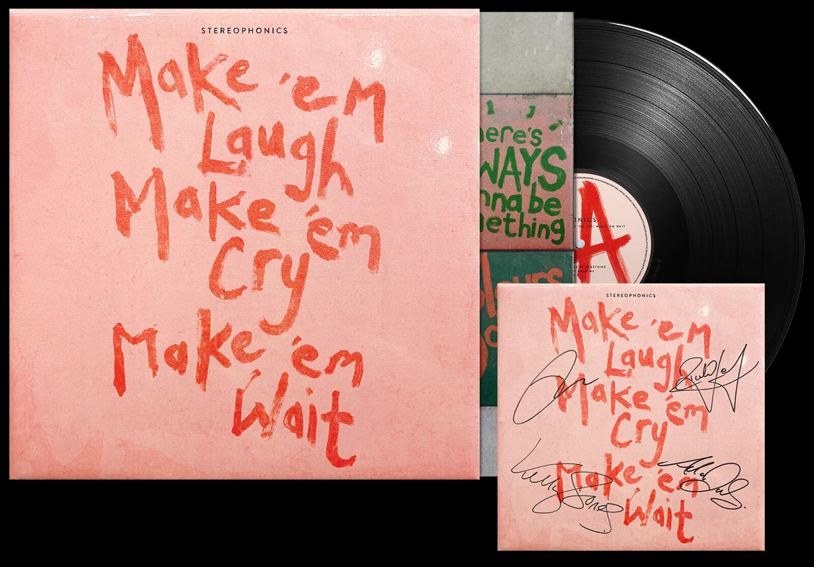 STEREOPHONICS LP Make 'Em Laugh Make 'Em Cry BLACK VINYL Fully SIGNED Limited Ed