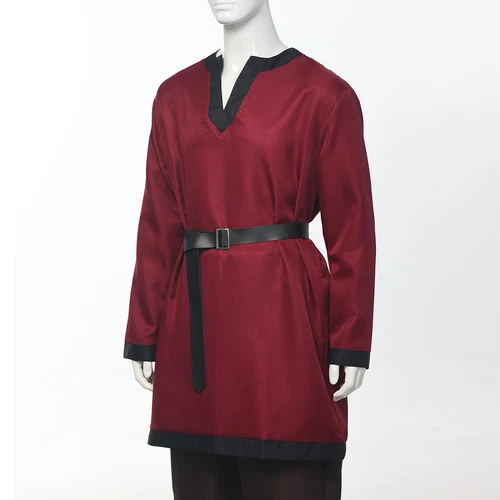 Medieval Knight Tunic For Men Viking Warrior Shirt Pirate LARP Halloween Tops - Picture 47 of 49