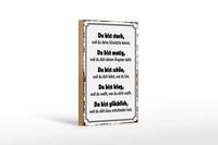 Holzschild Spruch 12X18 Cm Du Bist Stark, Mutig, SchöN Deko Schild