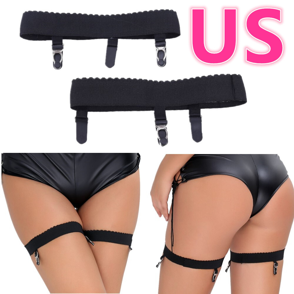 Women Antiskid Leg Garter Thigh-high Belt Stocking Garter Suspender with  Clip | eBay