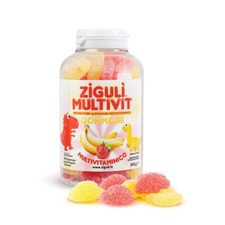 Ziguli Multivit Integratore Multivitaminico Fragola E Banana, 60 Gommose