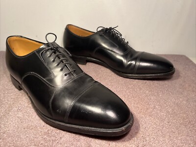 Johnston Murphy Optima USA Black Leather Cap Toe Lace Up Oxfords Shoes Mens 15 D Johnston & Murphy Optima Shoes Black Leather Oxford 22-2981  main image 4