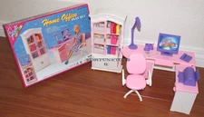 NEW FANCY LIFE DOLLHOUSE FURNITURE Home Office PLAYSET (24018)