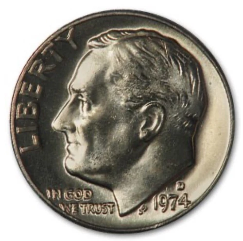 1974 D Roosevelt Dime BU Uncirculated Mint State 10c US Coin Collectible