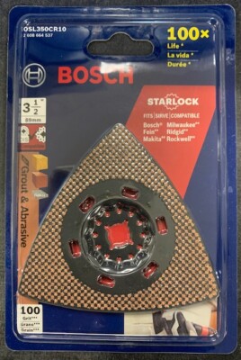 BOSCH OSL350CR10 Starlock Oscillating Multi-Tool Carbide 100 Grit Delta Sanding