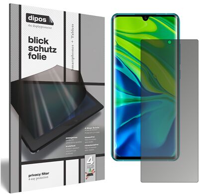 Xiaomi Mi CC9 Pro Blickschutzfolie matt Schutzfolie Folie Display Schutz dipos