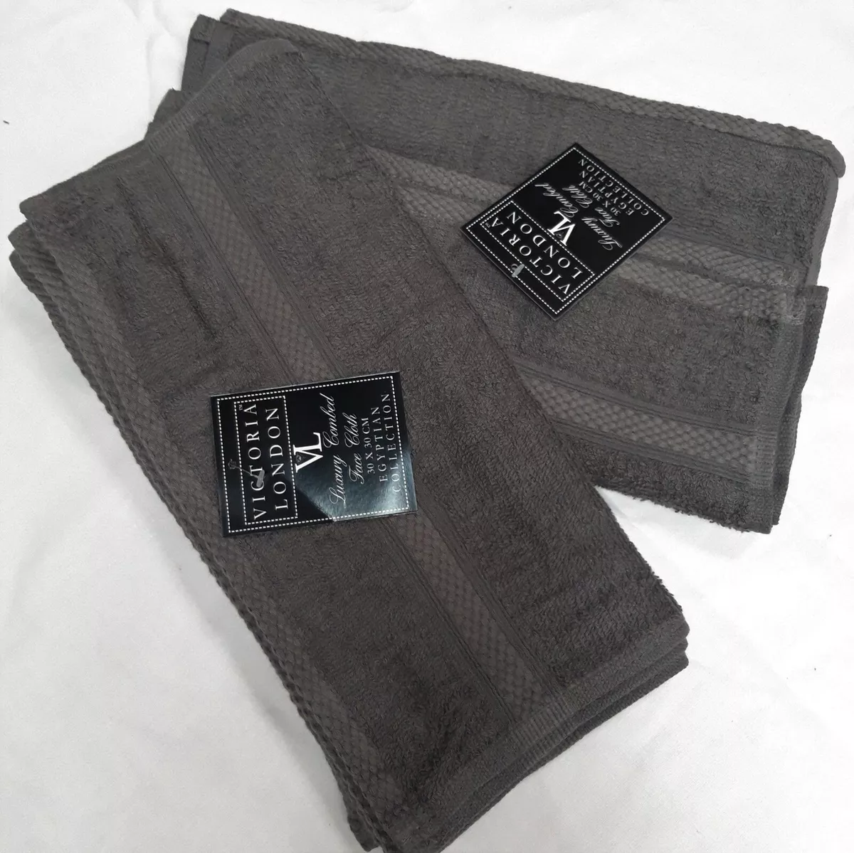 Grey 2025 face flannels