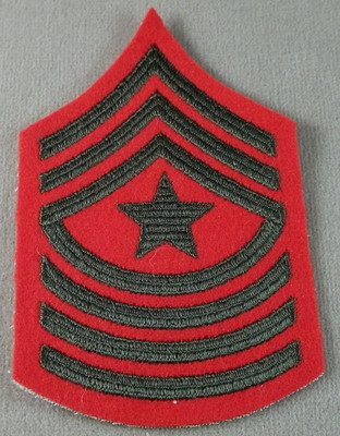 US Marine Corps Female Sleeve Rank Insignia Sergeant Major E-9 Cut Edge Insignia