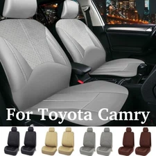 For Toyota Camry Car 2 Front Seat Covers PU Leather Chair Protector Pad Full Set