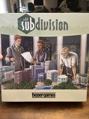 Subdivision Board Game - Bezier Games. Brand New & Sealed.
