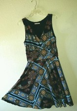 Fantastic Vintage RED BEANS & RICE Size M Sleeveless Dress Fully Lined  