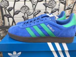 adidas gazelle blue green