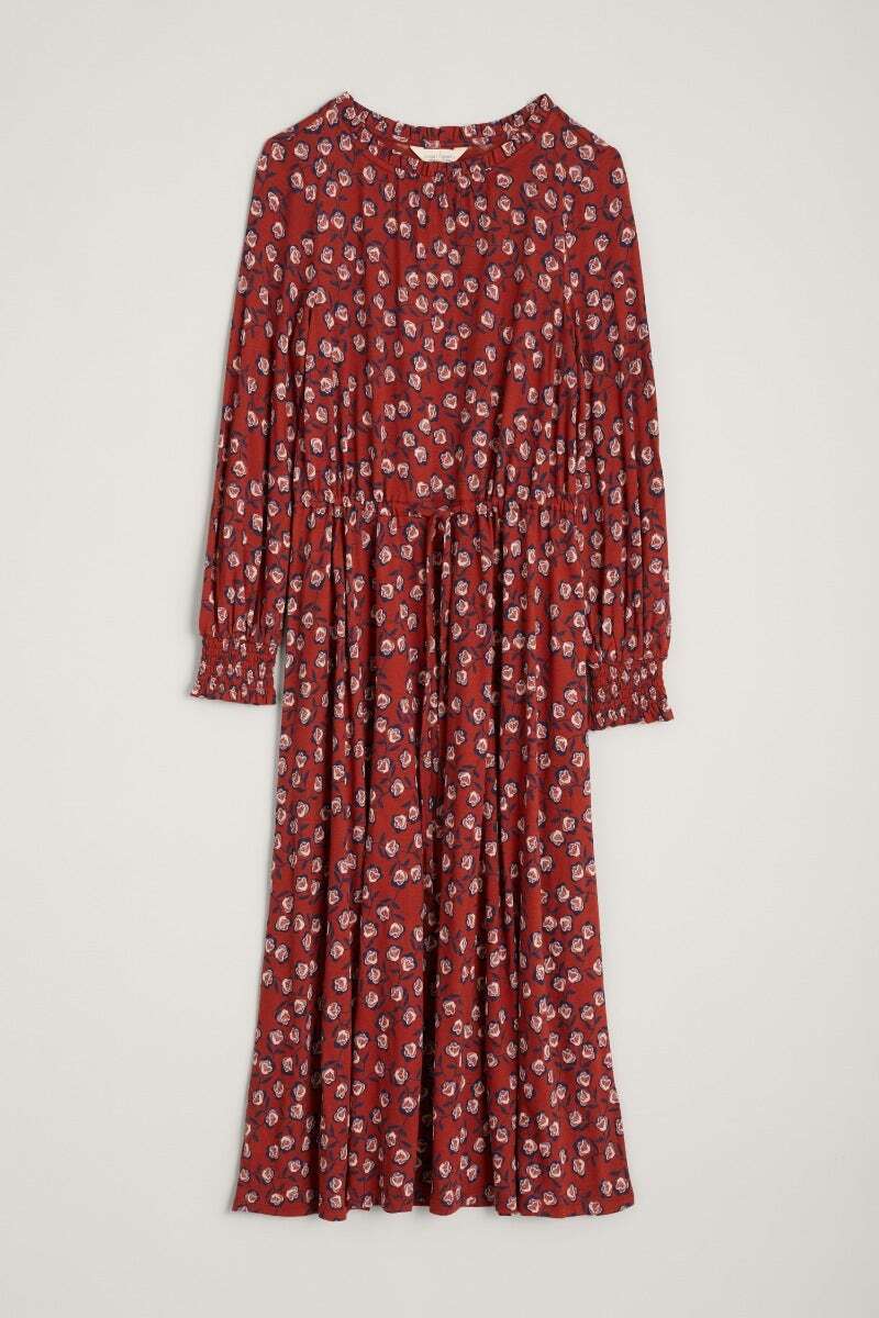 Seasalt Women's Dress orange Beau Jersey Dress Regular Sketched