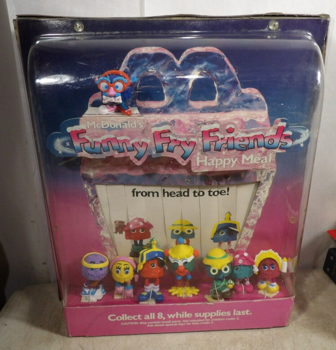 VTG 1989 McDonalds Funny Fry Friends Happy Meal Toys Counter