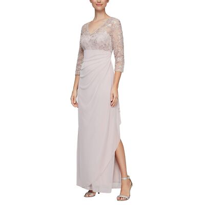 Alex Evenings Womens Long Lace Top Empire Waist Dress | eBay