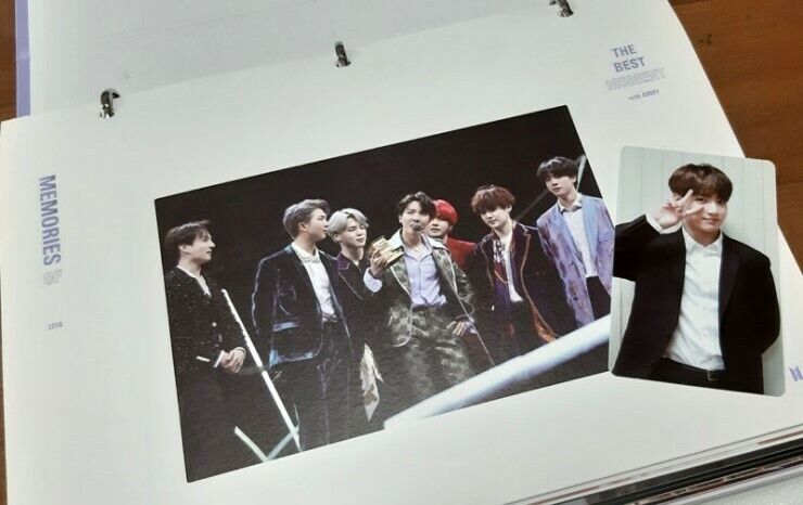 BTS Memories of 2018 DVD 4disc Photobook Frame Card Photo Sticker 