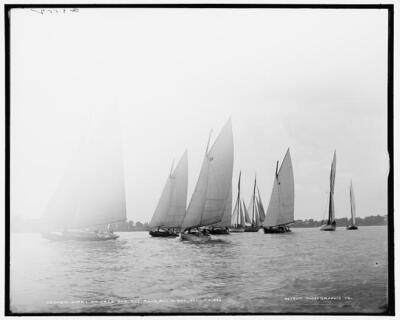 Start of free for all race, Put-in-Bay c1900 Old Photo