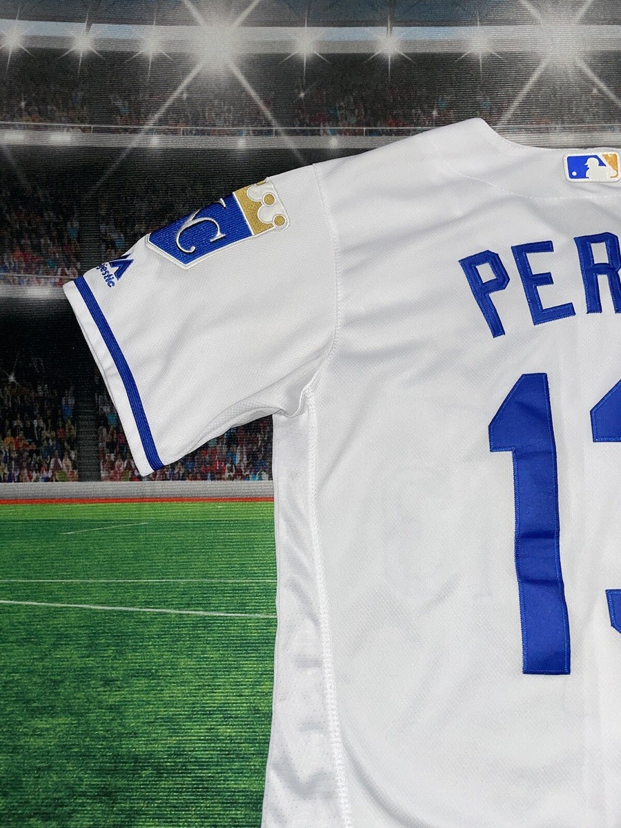 【SALE】MLB ペレス実使用ユニフォーム Salvador Perez #13 Kansas City Royals Majestic Jersey Sz 40
