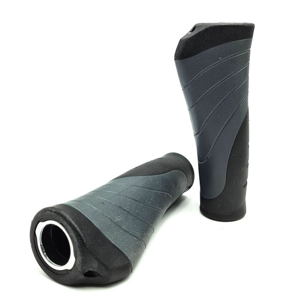 Velo Lenkergriffe Ergonomische Form Comfort D3 Schwarz/Grau 135Mm Fahrradgriffe-image