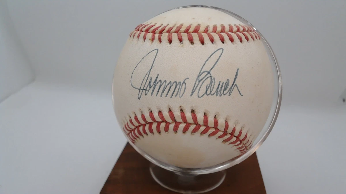 [12シリ]johnny bench auto mlb Johnny Bench Cincinnati Reds Autographed 11 Inscription STAT MLB