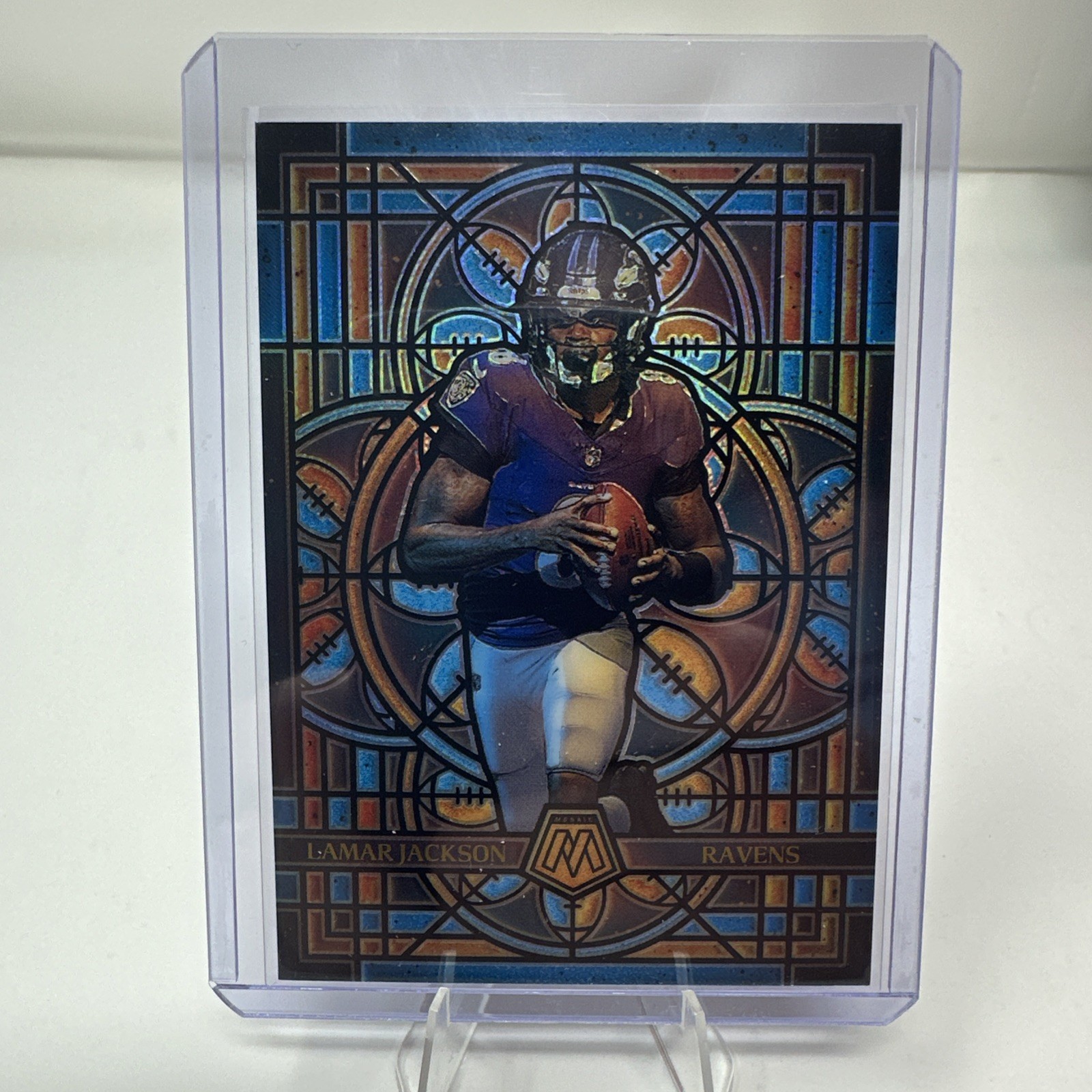 💥2025 Stained Glass Panini Mosaic Lamar Jackson #1 SSP RARE Case Hit 🔥 Ravens