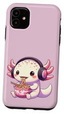 Anime Kawaii Axolotl Eating Ramen Noodles Kids Teen Girl Boy Case iPhone 11