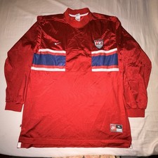 1996 USMNT Goalie Soccer Long Sleeve Nike Jersey Red XL
