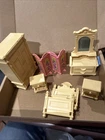 RETIRED Vintage Playmobil Victorian 5321 Bed Room Set Furniture Lot Yellow