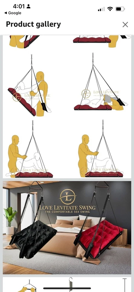 Love Levitate Sex Swing - The Comfortable Sex Swing - BDSM Swing Sex Furniture - Image 3 of 4