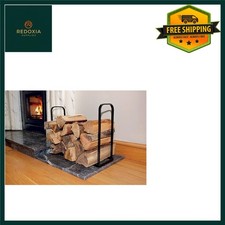 Heavy Duty Steel Fireside Log Store, Easy Assembly, 45cm L x 16cm W x 35cm H