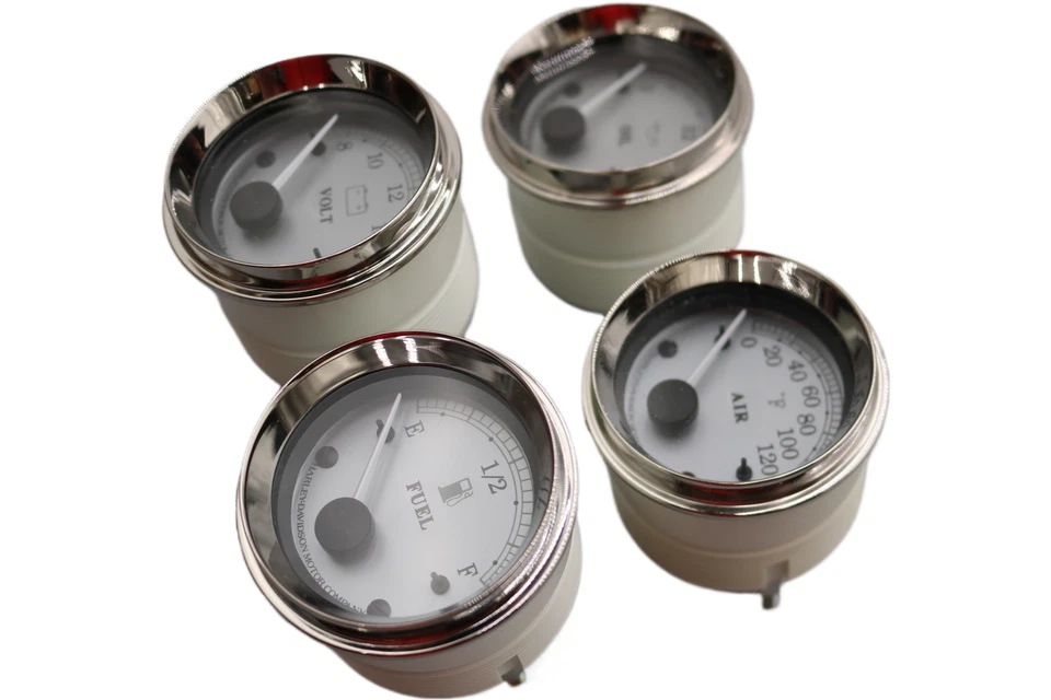 NUEVO FABRICANTE DE EQUIPOS ORIGINALES 2001-2013 HARLEY-DAVIDSON TOURING VOLT MEDIDORES DE AIRE FUEL OIL CARA PLATEADA Foto 3 de 4