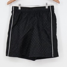 DSG Boys XL 18 Woven Soccer Shorts Pure Black Checkered NEW