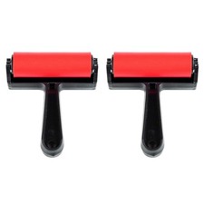2 Pcs Plastic Printmaking Ink Rollers Stamping Rollers Art Painting Tools