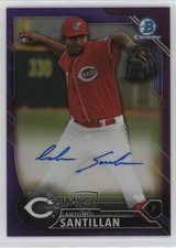 2016 Bowman Chrome Prospects Purple Refractor 16/250 Antonio Santillan Auto xi6