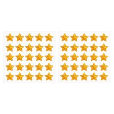 2 Sheet Star Gem Stickers 10mm Self Adhesive Rhinestones Jewel Sticker Yellow